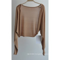 Ladies Long Sleeve Opean Pure Color Knit Cardigan